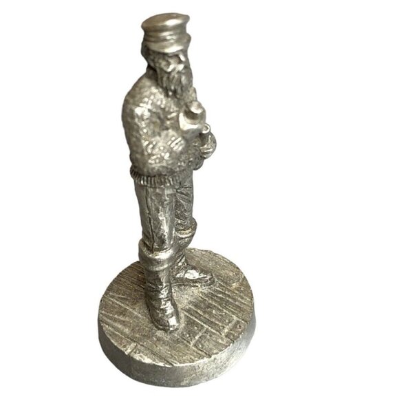 Hudson Fine Pewter Fishing Sea Captain Ahab Miniature Nautical Figurine Vintage - Picture 11 of 16